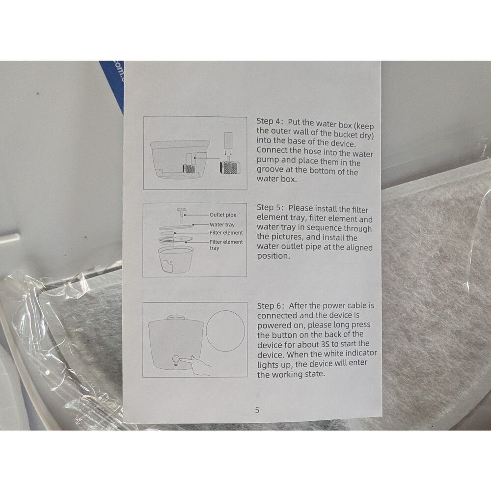 Petdiary Pet Water Fountain New For Cats Or Dogs - Picture 9 of 16